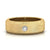 Flush setting wedding band with one round diamond band in white gold.
 Flush setting wedding band with one round diamond band in white gold.