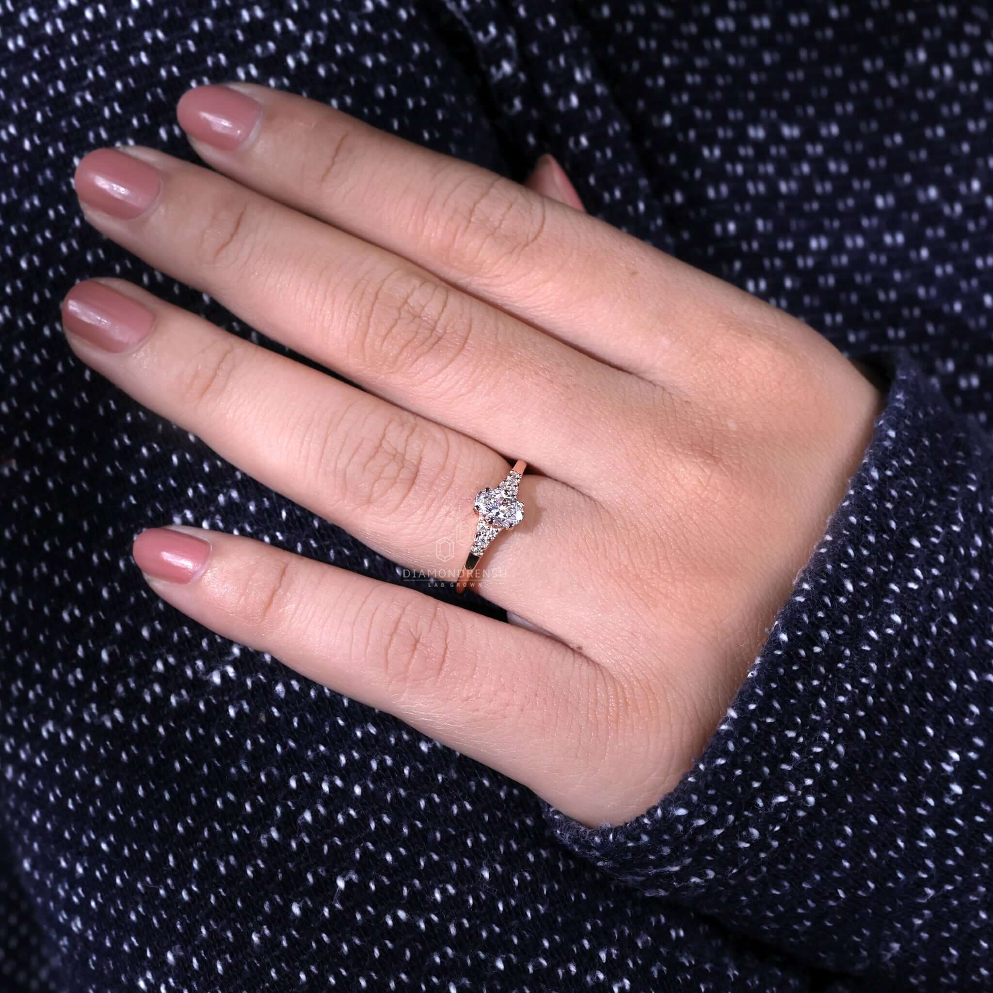 Oval diamond engagement ring perfect for a timeless proposal.