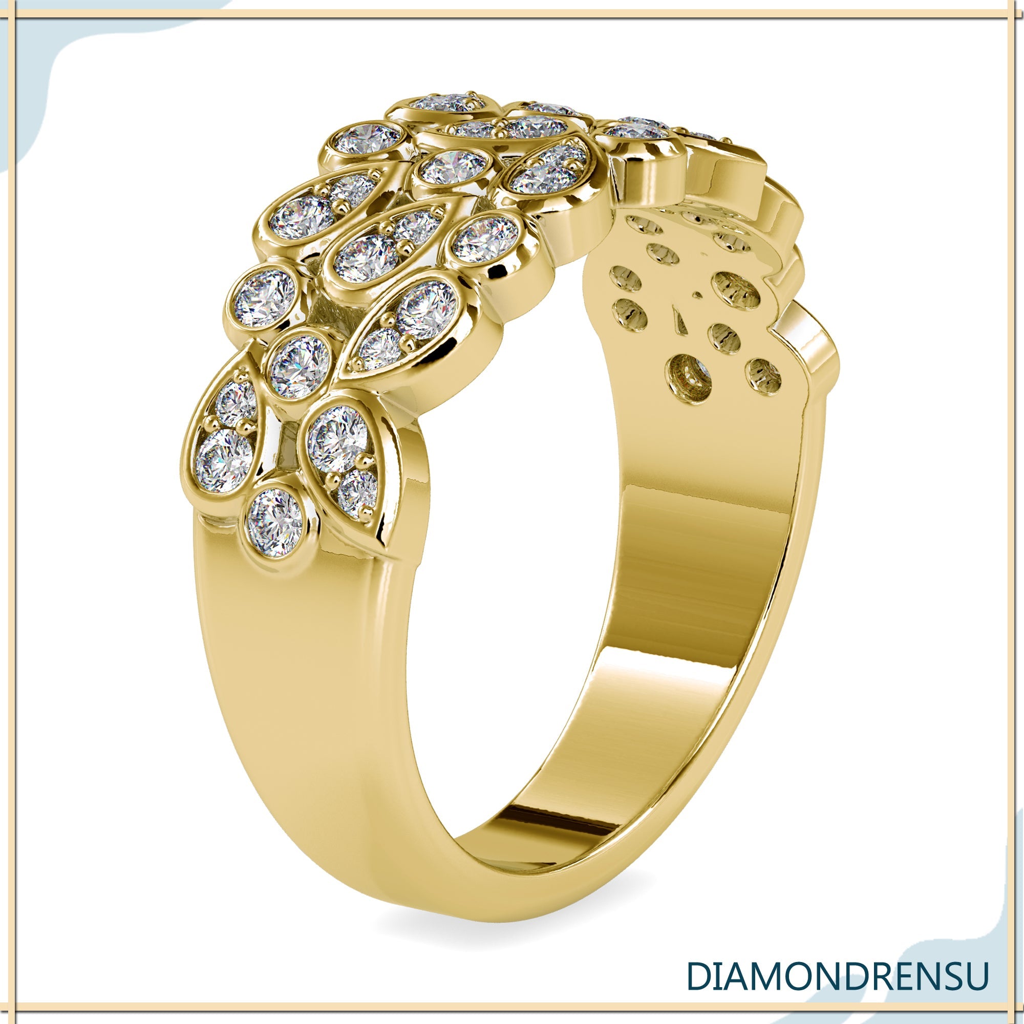Classic diamond wedding band crafted in the UK.
