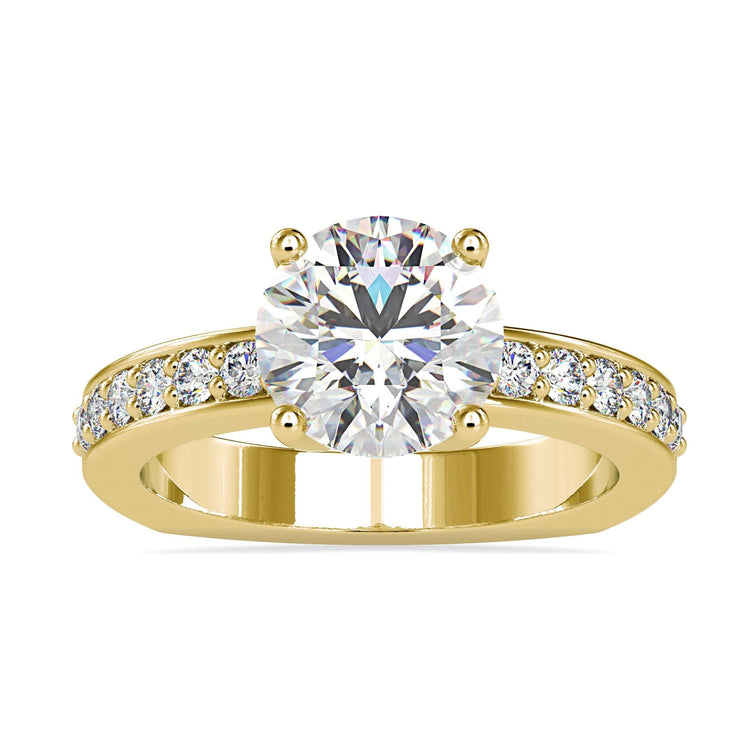 Simple engagement ring made with handmade jewellery craftsmanship.