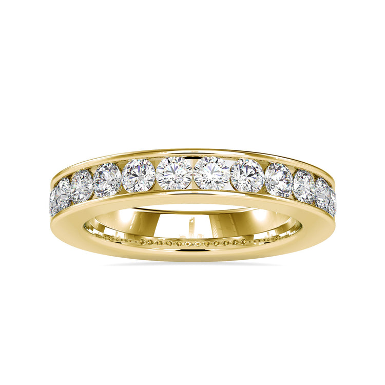 Diamondrensu UK wedding band in channel eternity style.