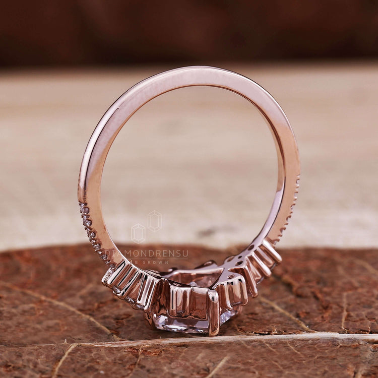 Princess cut diamond ring with pave setting for extra brilliance, crafted for engagement ring for women.