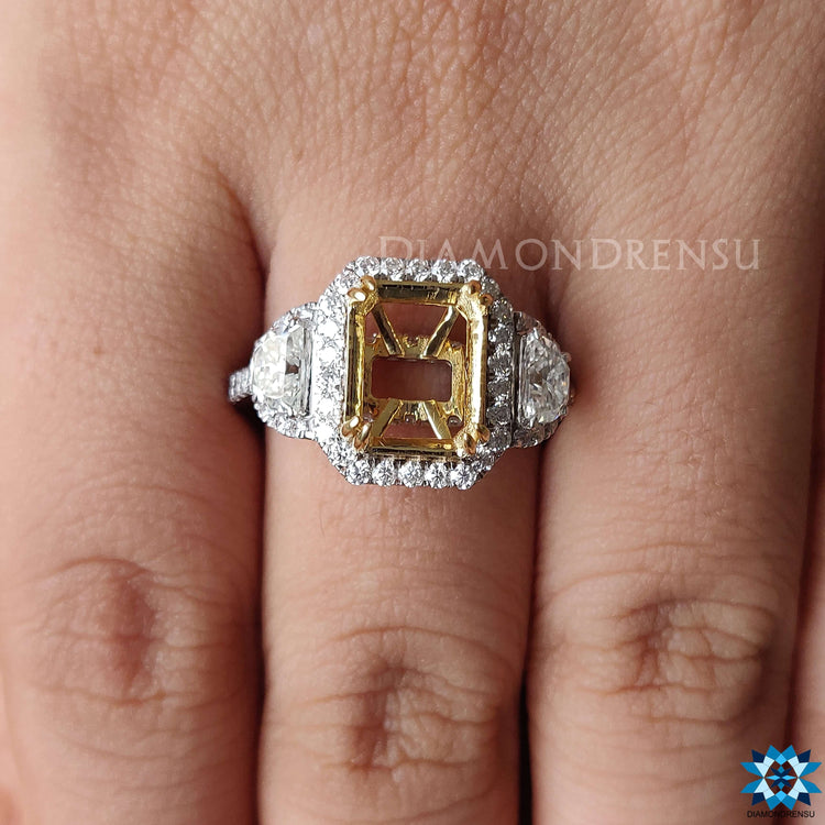 Custom engagement ring with center moissanite of your choice.
