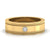 Men’s gold wedding band with round diamond in classic design.
 Men’s gold wedding band with round diamond in classic design.