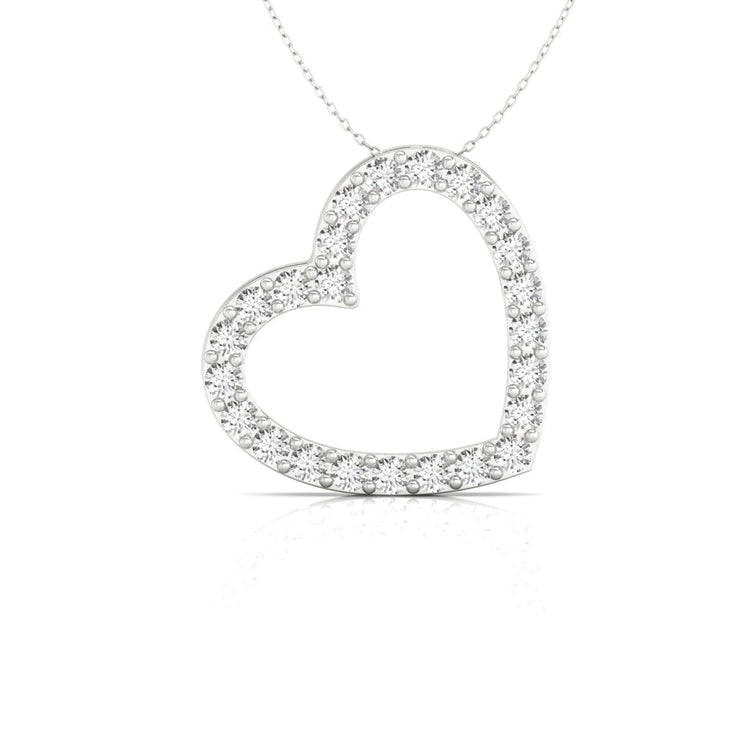 White gold heart pendant from Diamondrensu UK collection.