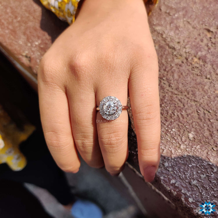 Handmade jewelry ring with cluster design.