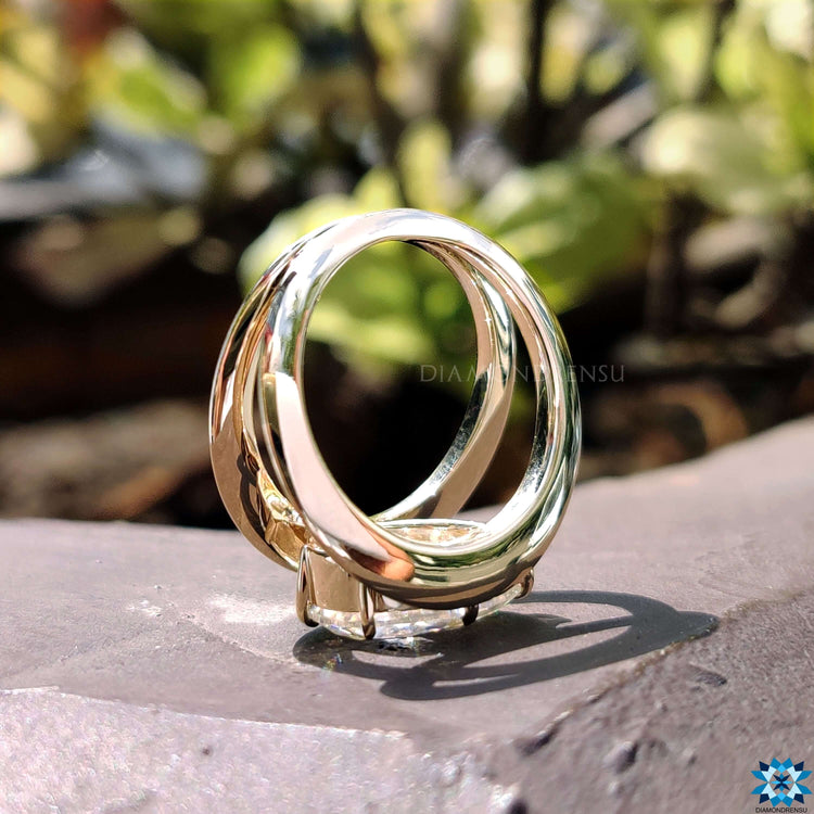 Custom engagement ring with prong setting.