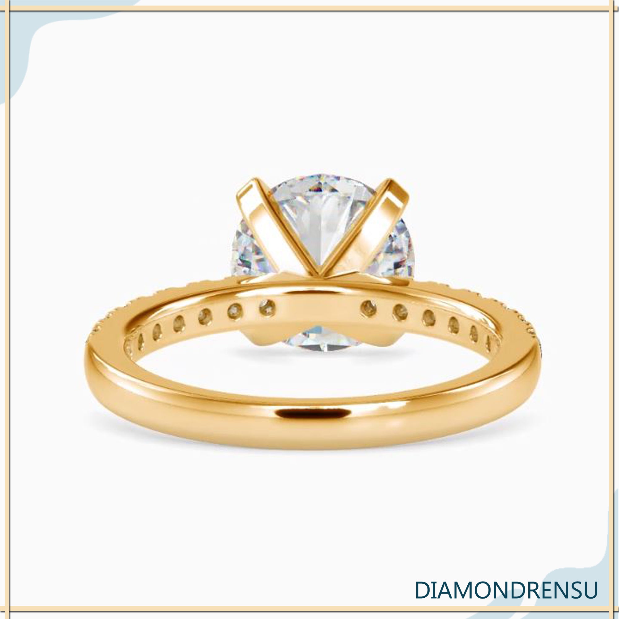 Customise engagement ring with round diamond.
