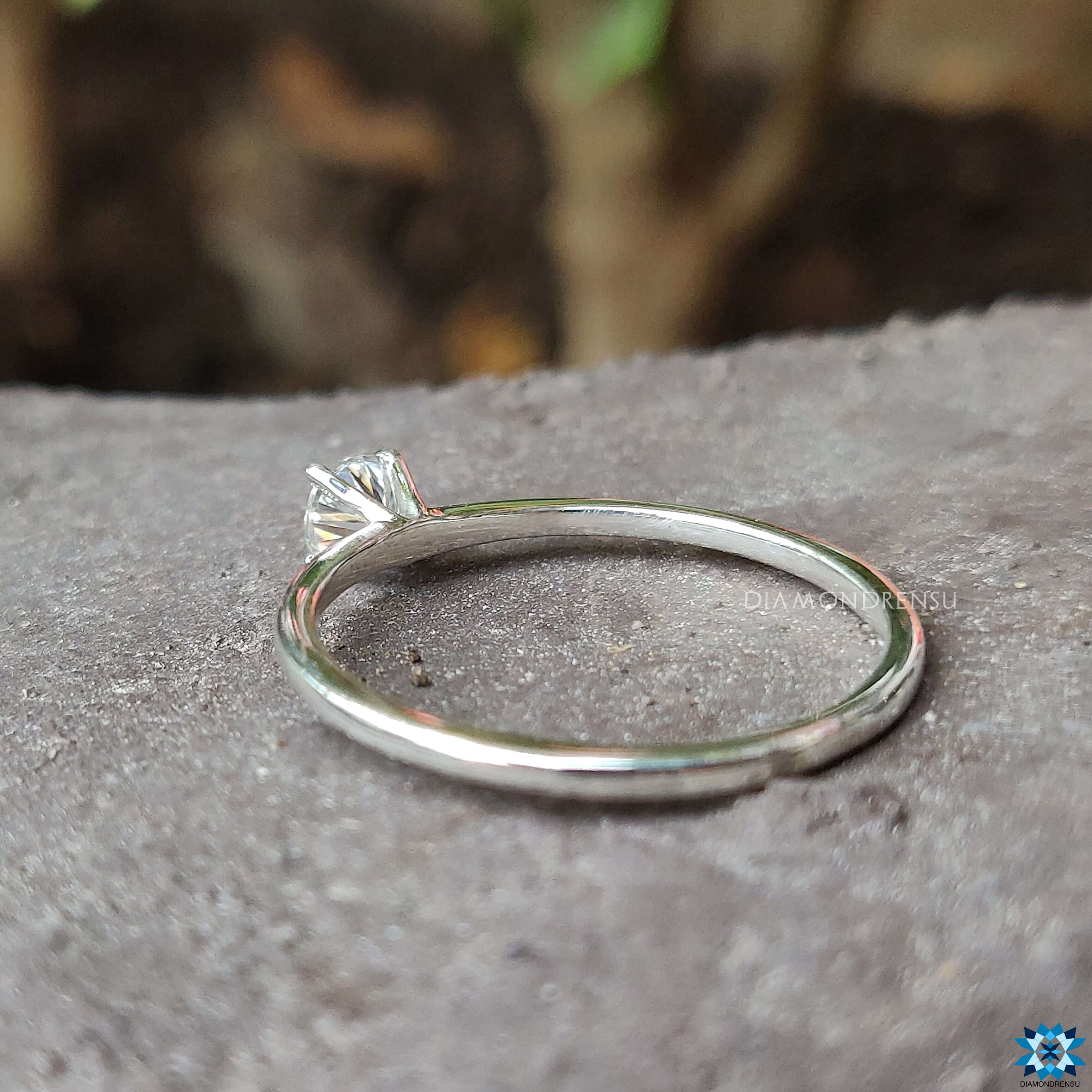 White gold ring gold solitaire engagement ring