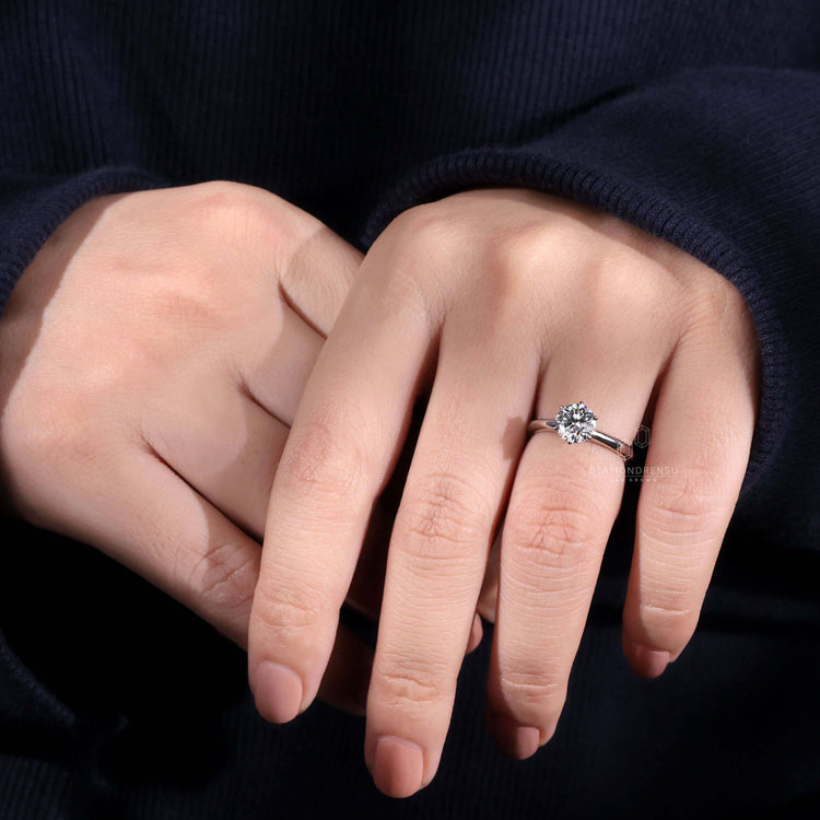 Solitaire Engagement Ring that radiates brilliance and modern design.