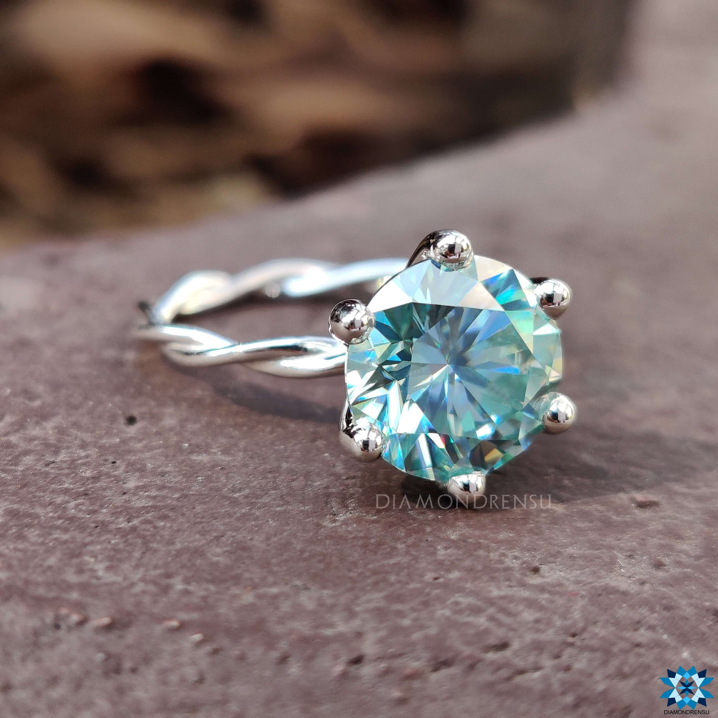 Classic Moissanite Solitaire Ring, crafted for a timeless and sophisticated look.