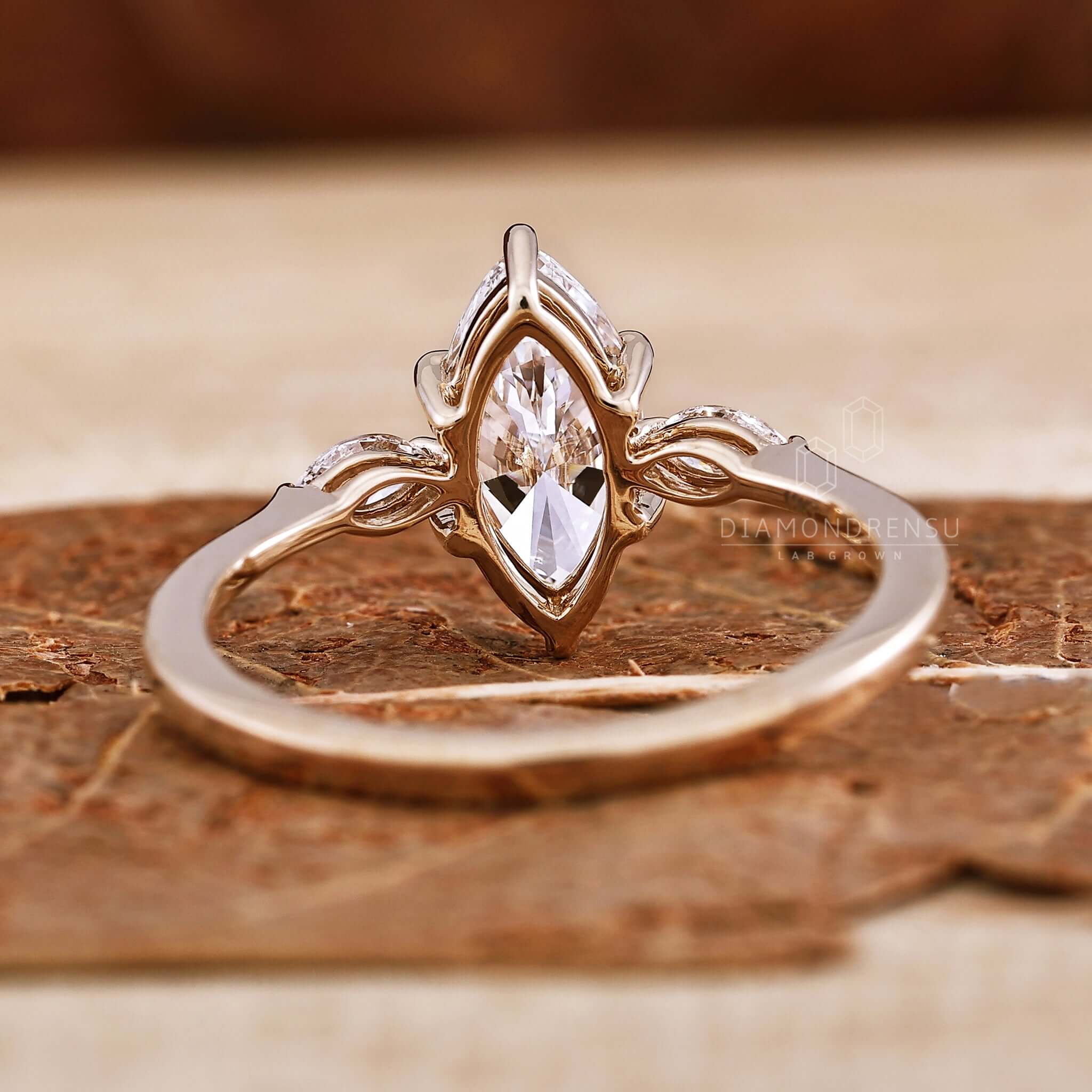 Marquise Cut Lab Grown Diamond Ring perfect for proposals or anniversaries.
