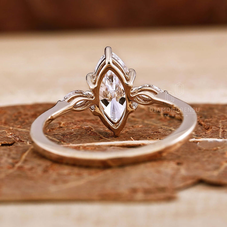 Marquise Cut Lab Grown Diamond Ring perfect for proposals or anniversaries.