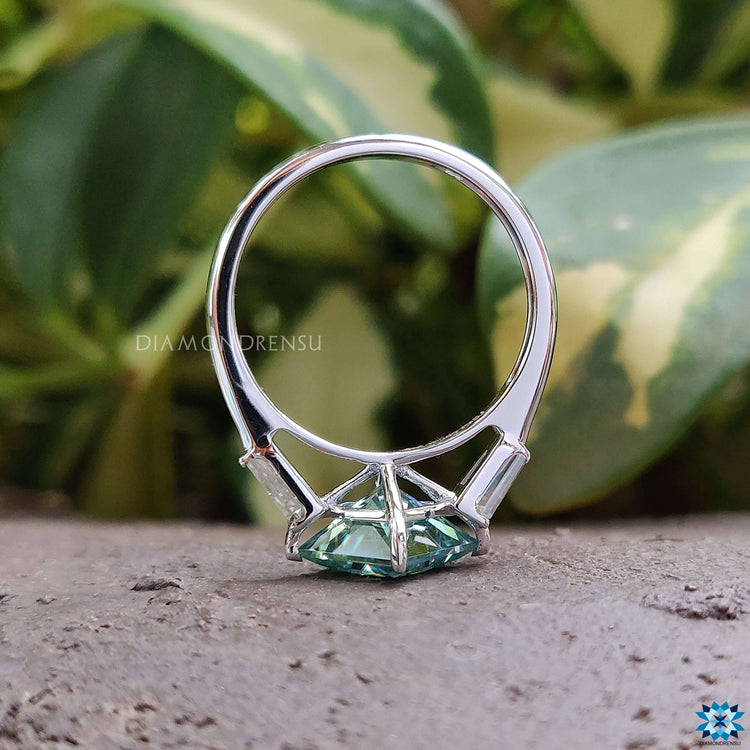 tapered baguette cut handmade ring