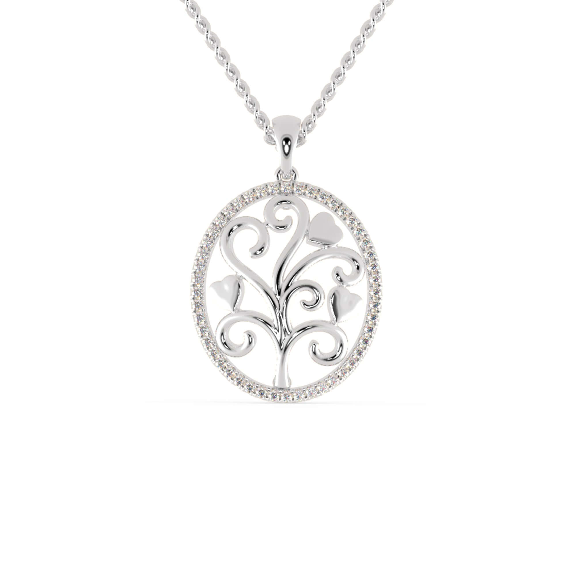 Rose gold tree of life pendant with unique handmade finish.