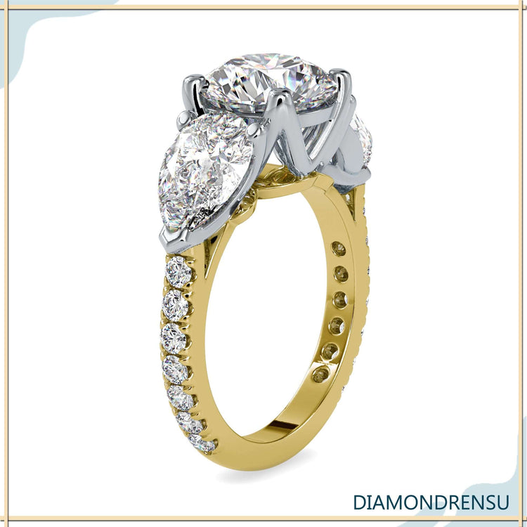 Lab grown diamond ring handcrafted for UK customers.