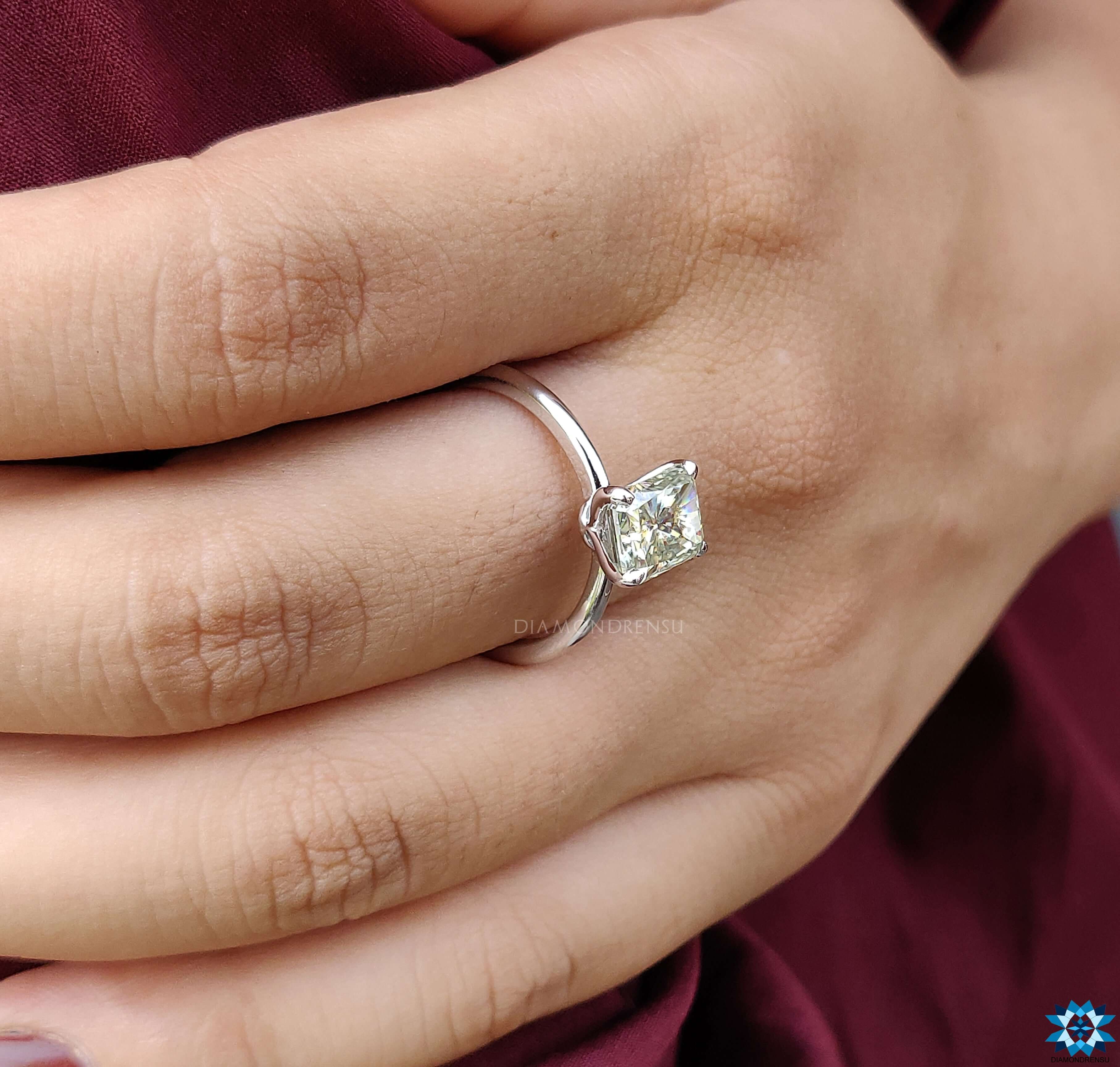 Moissanite for engagement ring handmade ring