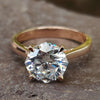 Solitaire ring cathedral engagement ring 4 Claw Prong