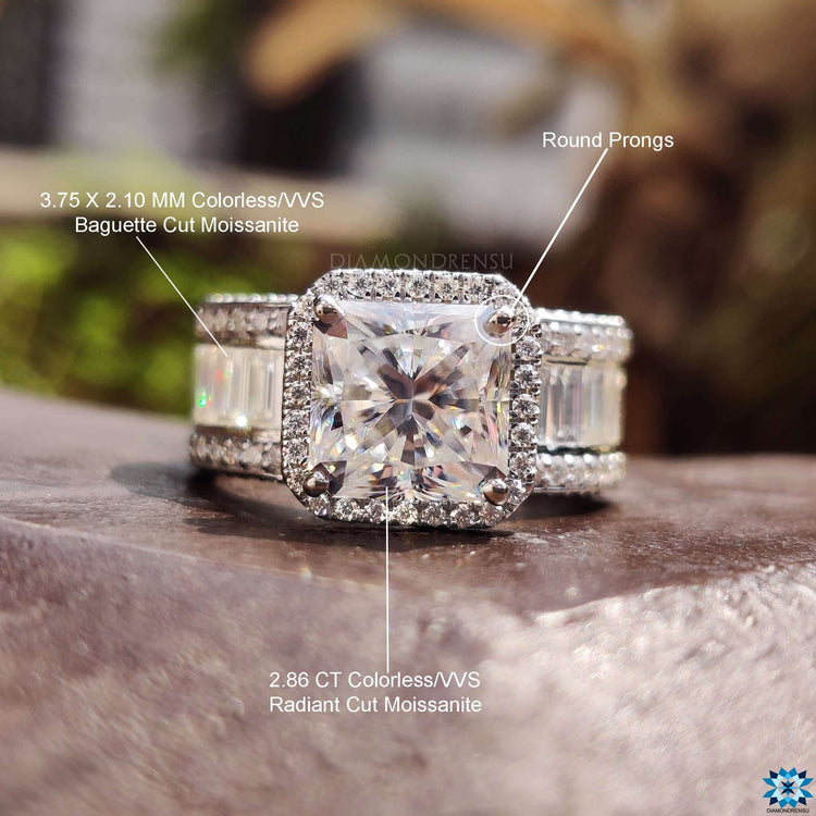 Custom engagement ring featuring channel set design.