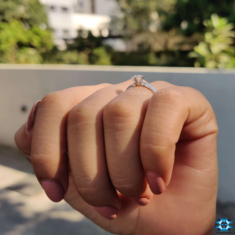 White gold engagement ring diamond ring solitaire