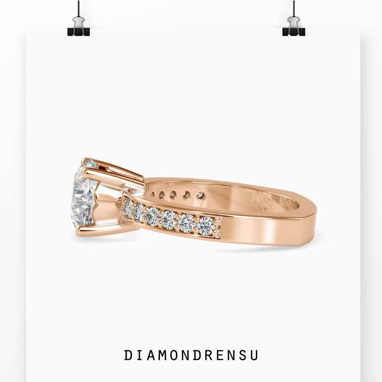 UK diamond ring crafted with precision and handmade ring detailing.