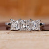 3 Stone Princess Cut Diamond Engagement Ring