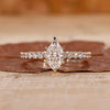 Dutch Marquise Diamond Ring made with round cut diamond ring.
