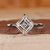 Asscher Cut Diamond Ring is crafted in a white gold ring with solitaire diamond style.
