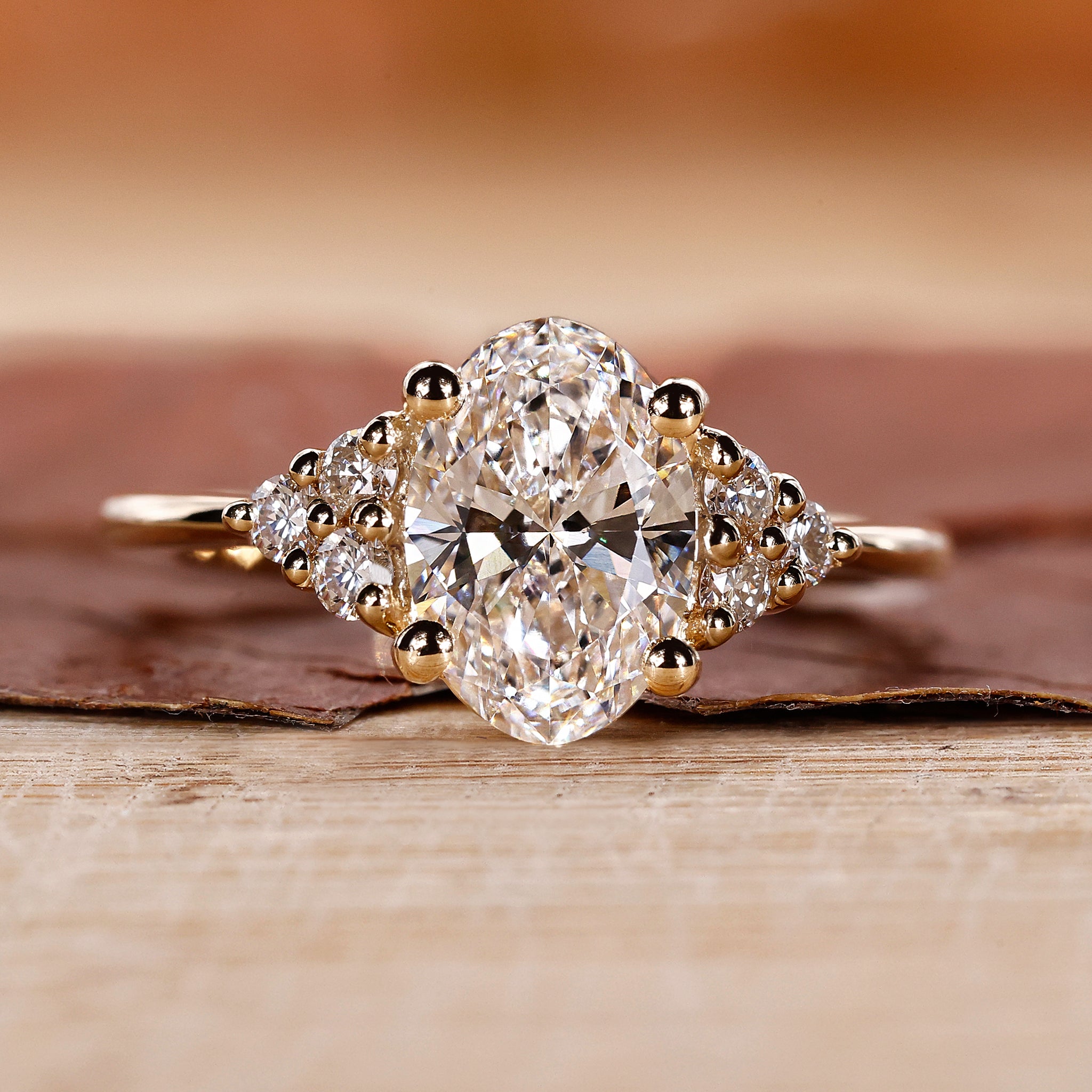Oval Cut Engagement Ring with 4 prong ring
