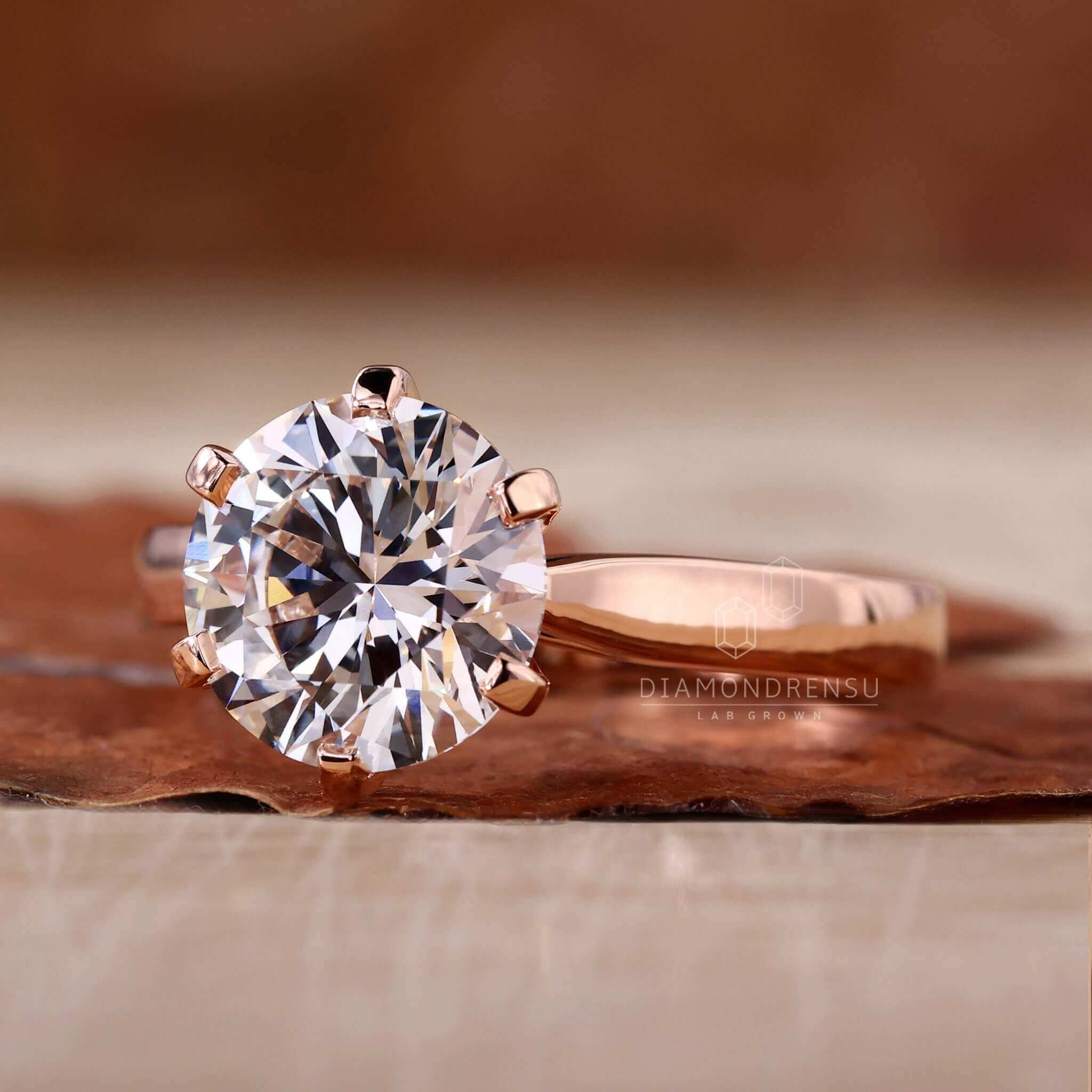 Classic round diamond ring with stunning clarity and sparkle.