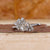 White gold diamond ring designed as hexagon ring.
