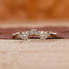 U shaped wedding band in yellow gold.
