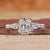 3 Stone Diamond Ring with 4 prong ring
