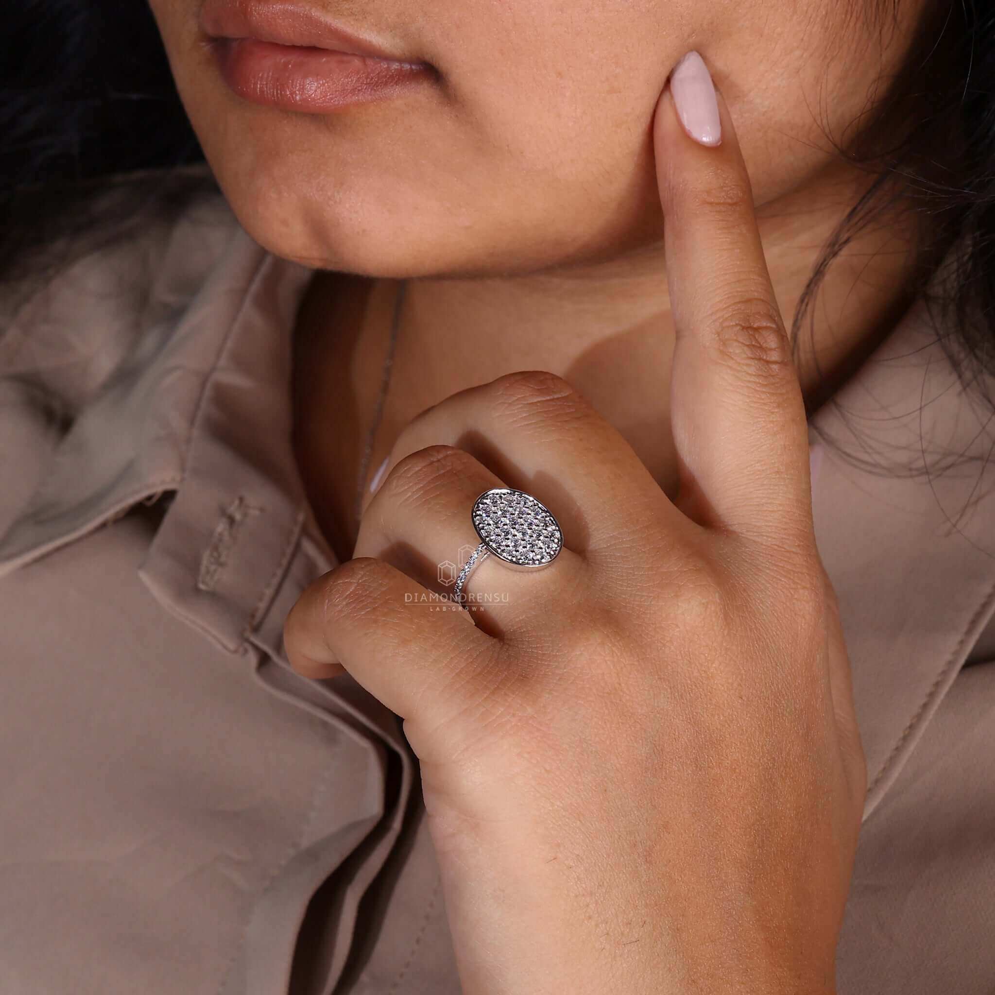 Cluster ring with intricate craftsmanship and timeless elegance.