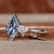 IGI Certified Marquise Lab Grown Diamond Three Stones Engagement Ring