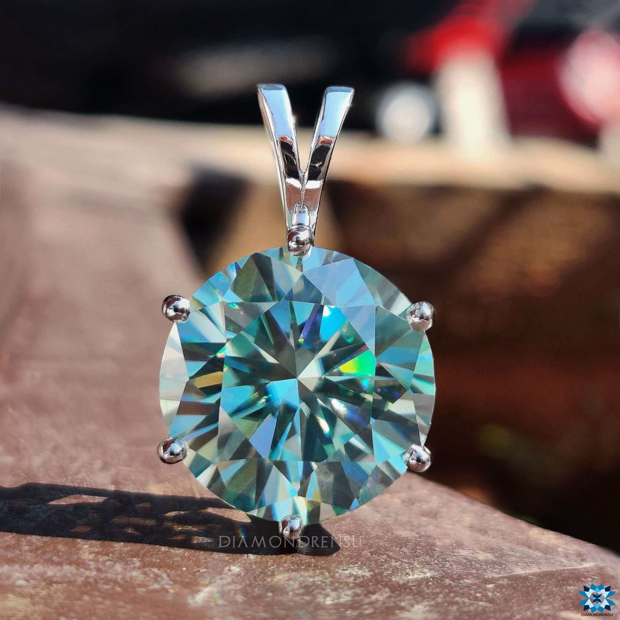 moissanite wedding pendant