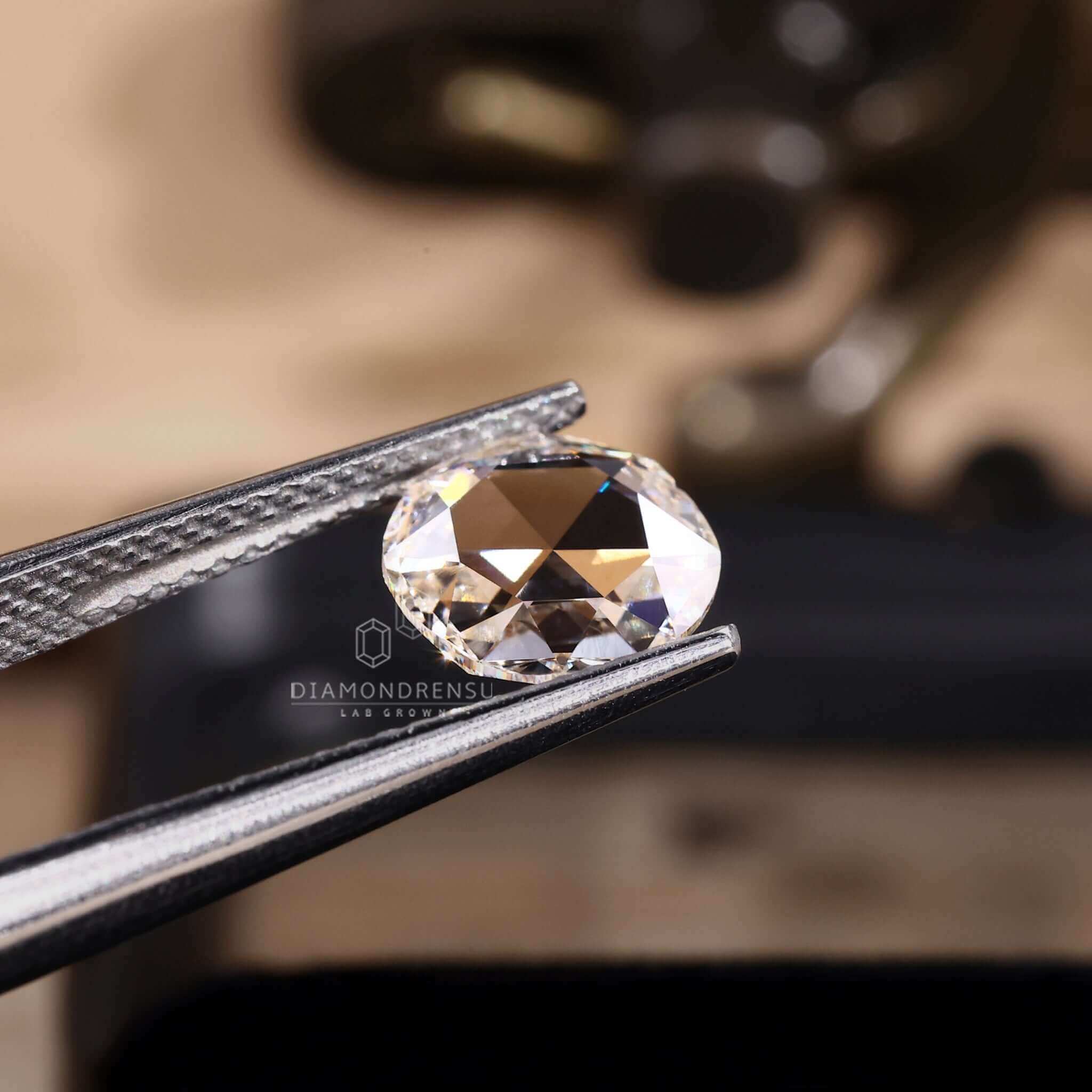 rose cut lab created diamond