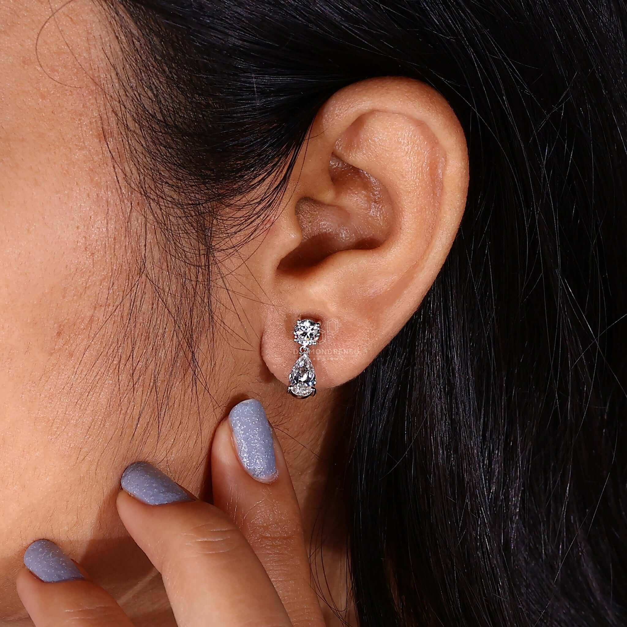 igi certified diamond earrings