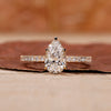 Pave Setting Ring with sparkling diamonds in yellow gold design.
