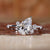 Pear diamond ring in a classic prong setting design.