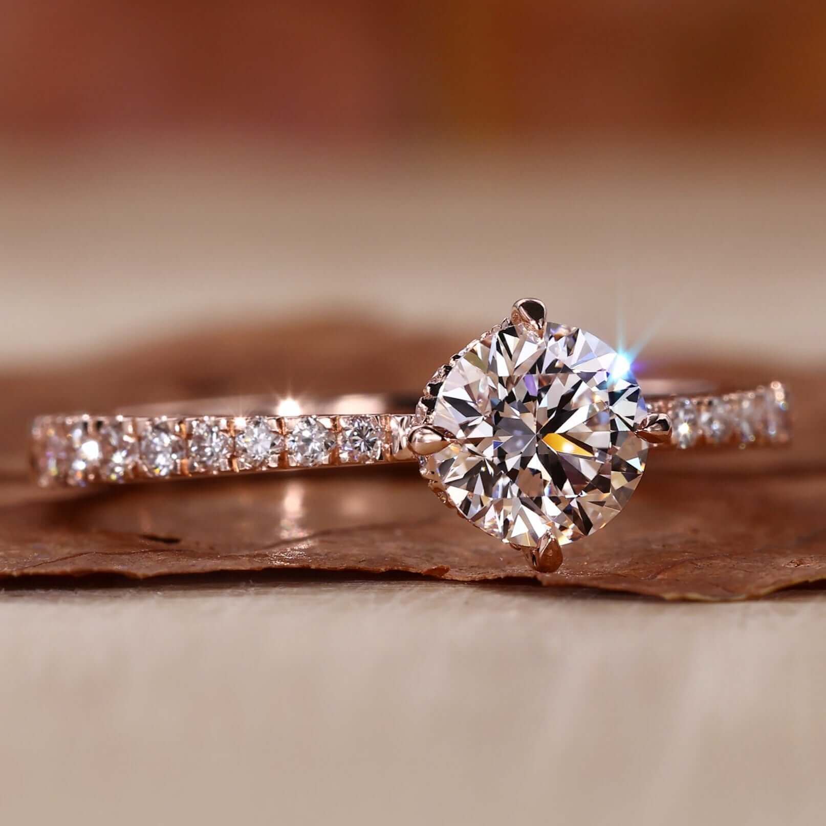 Hidden halo diamond ring with impeccable craftsmanship for timeless beauty.