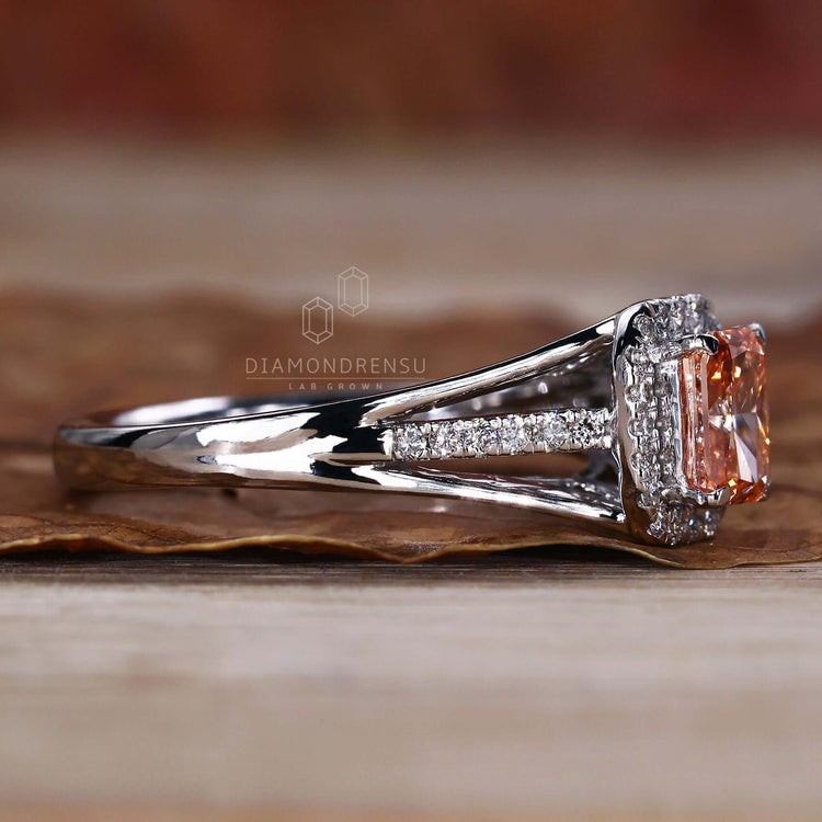 Diamond ring radiant cut design crafted with precision, showcasing a 2 carat radiant cut diamond for added luxury.