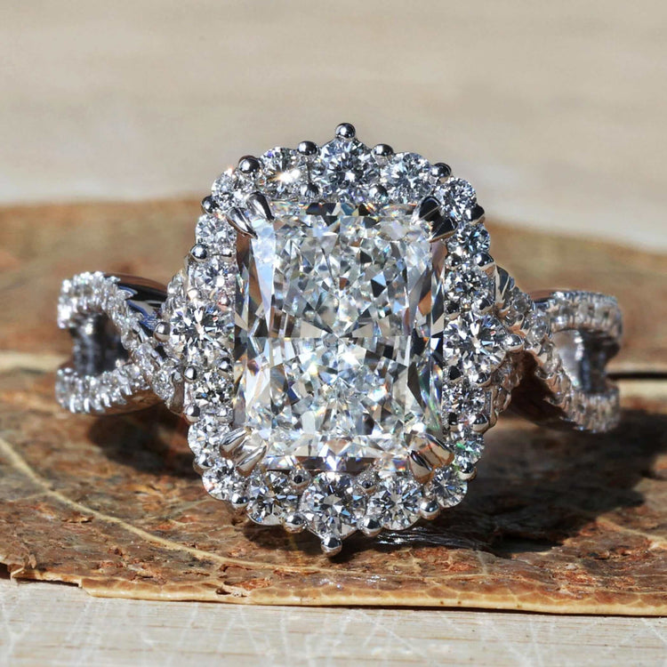 Elegant twisted engagement ring crafted for timeless beauty.