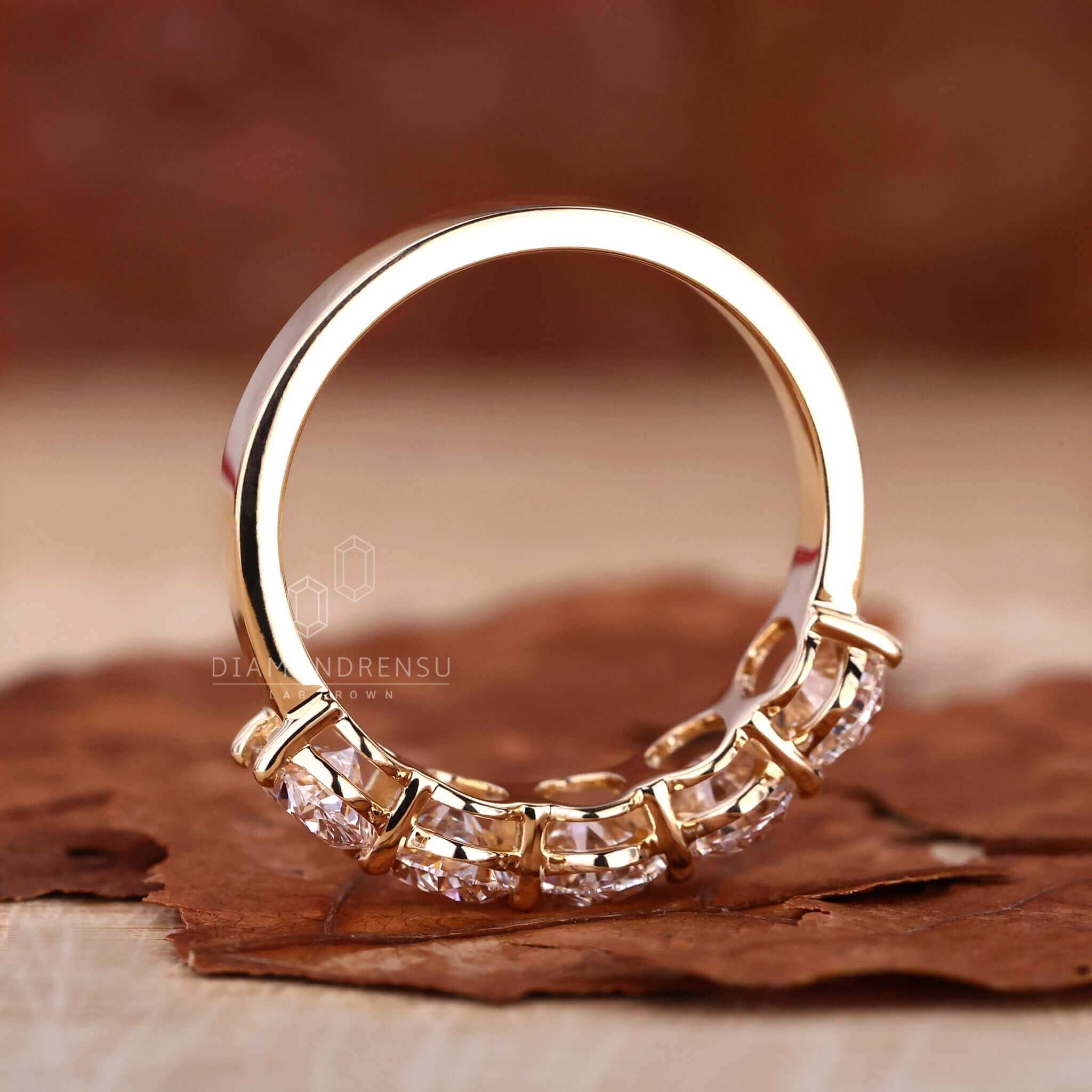 Unique diamond five stone ring crafted for elegance.