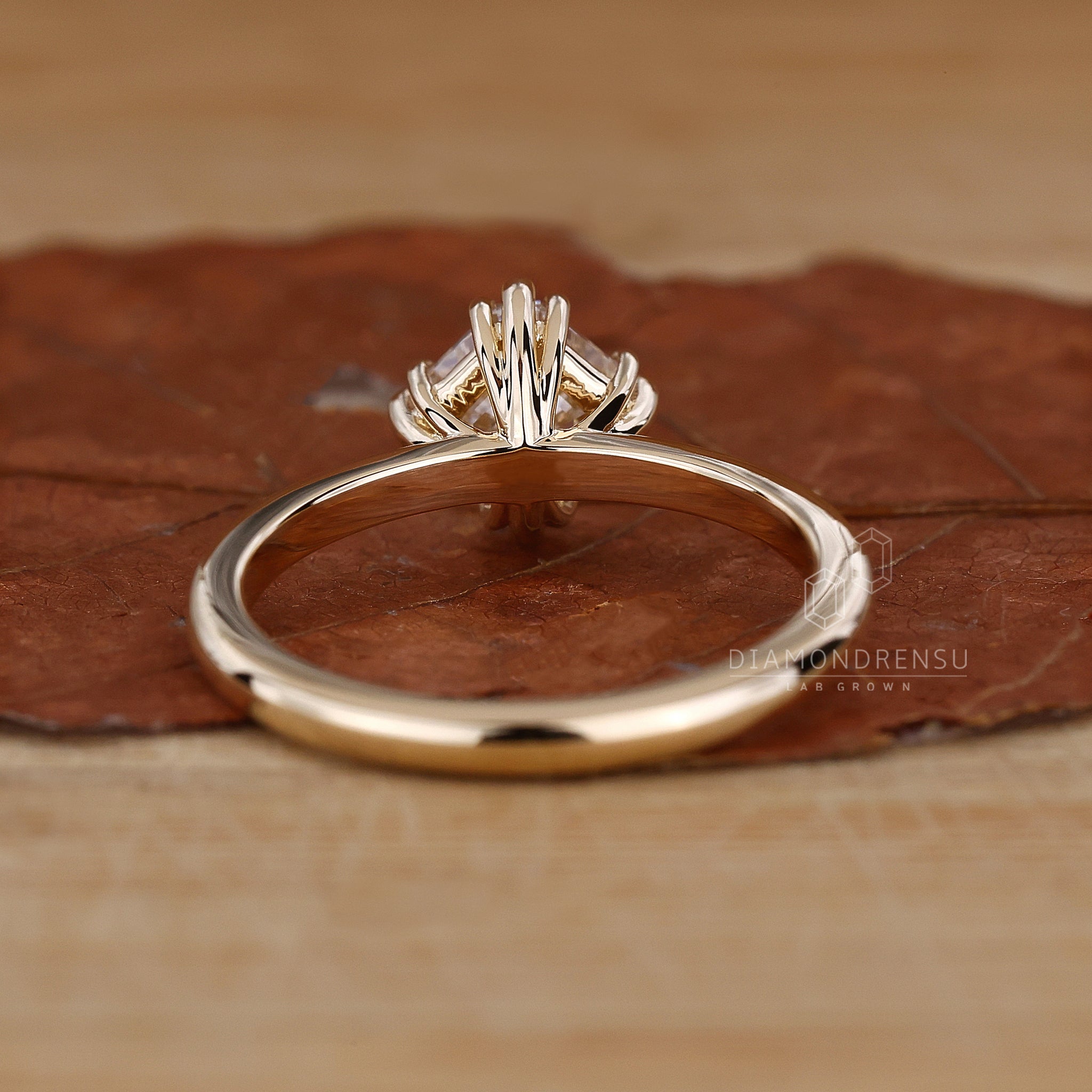 IGI certified Asscher cut engagement ring.
