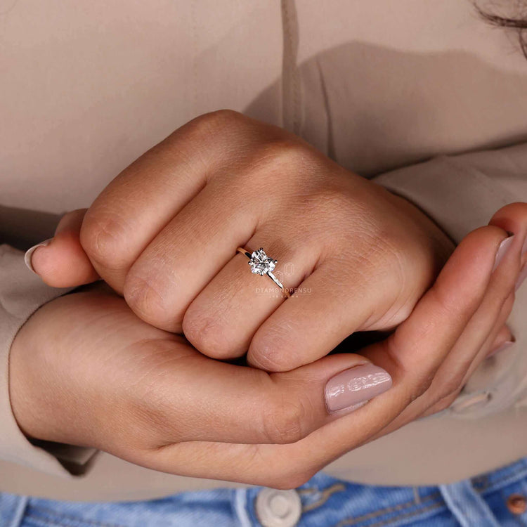 Solitaire diamond ring featuring a diamond solitaire ring design with igi certified stones for added quality.