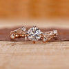 Nature Inspired Engagement Ring in rose gold ring
