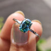 Oval Engagement Ring in white gold ring

