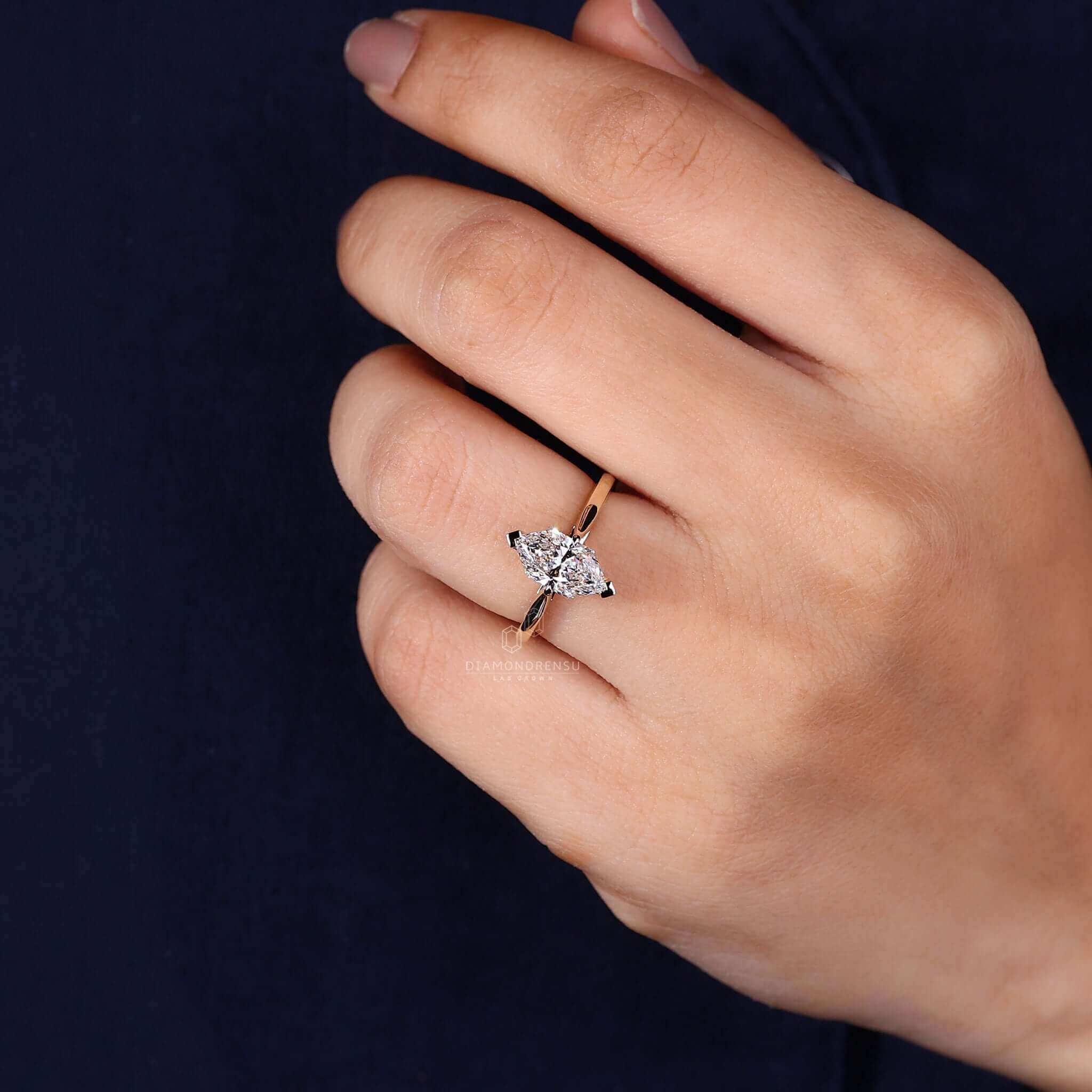 Solitaire Diamond Ring with a timeless, classic single diamond setting.