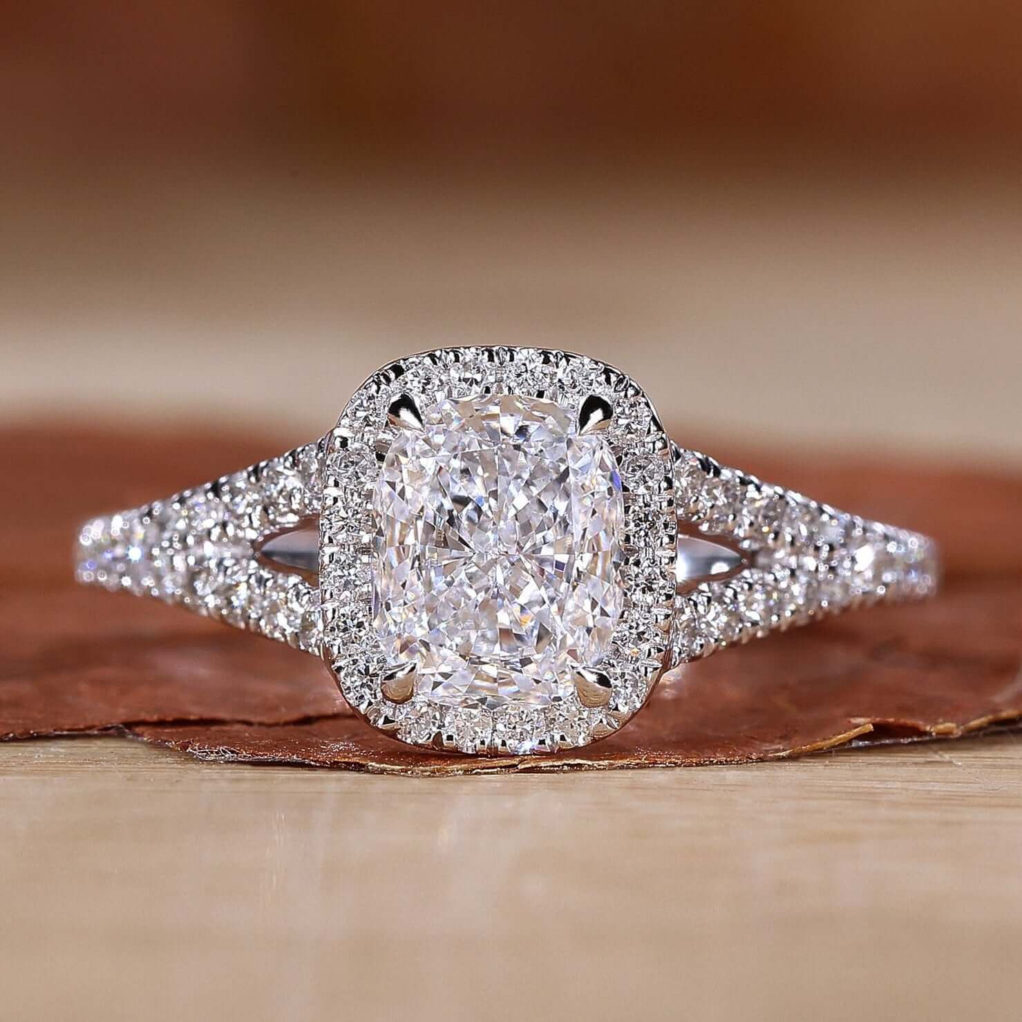 Cushion Cut Diamond Ring showcasing timeless beauty with exquisite detail and craftsmanship.